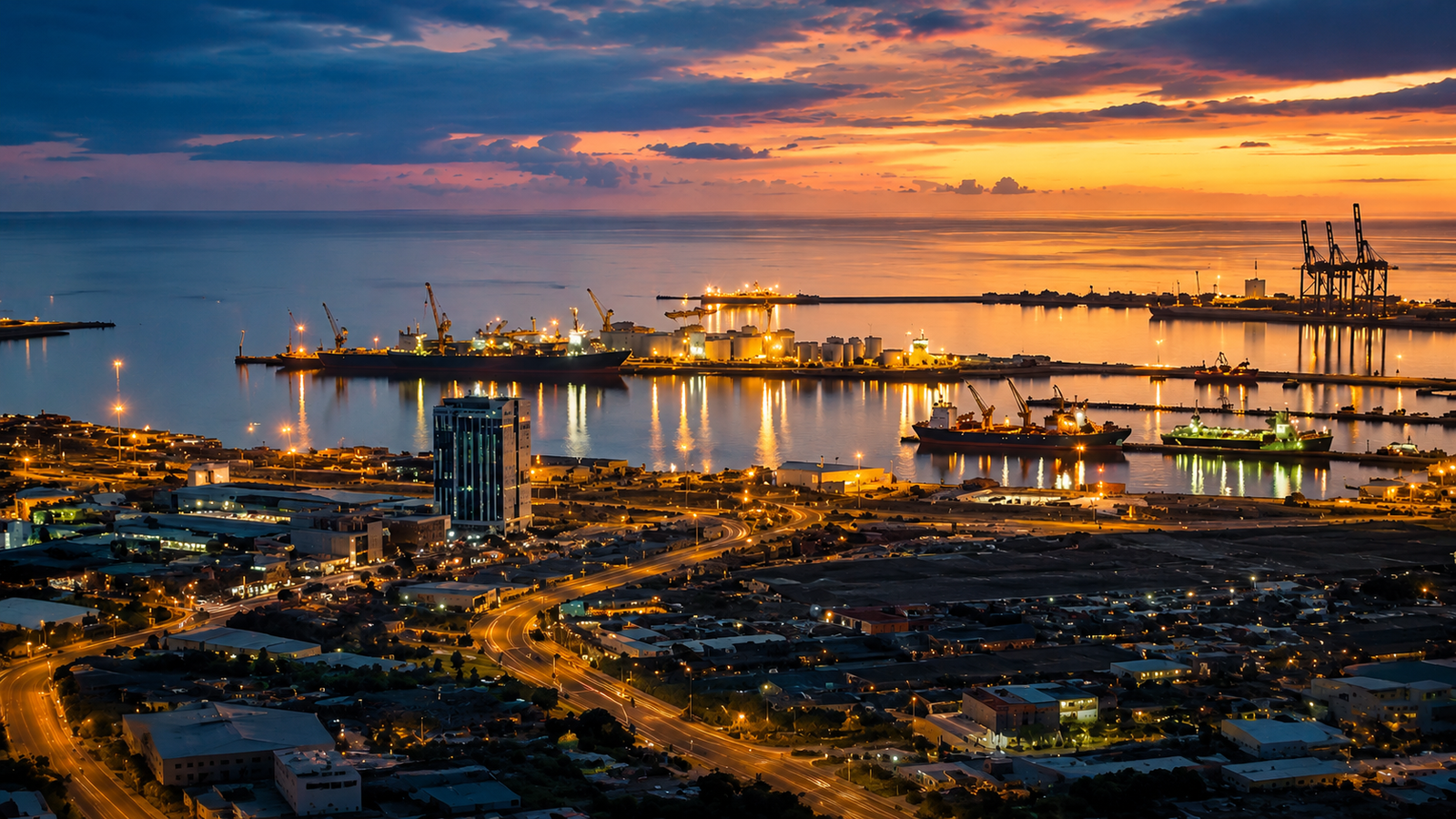 Adusanko — Port at golden hour